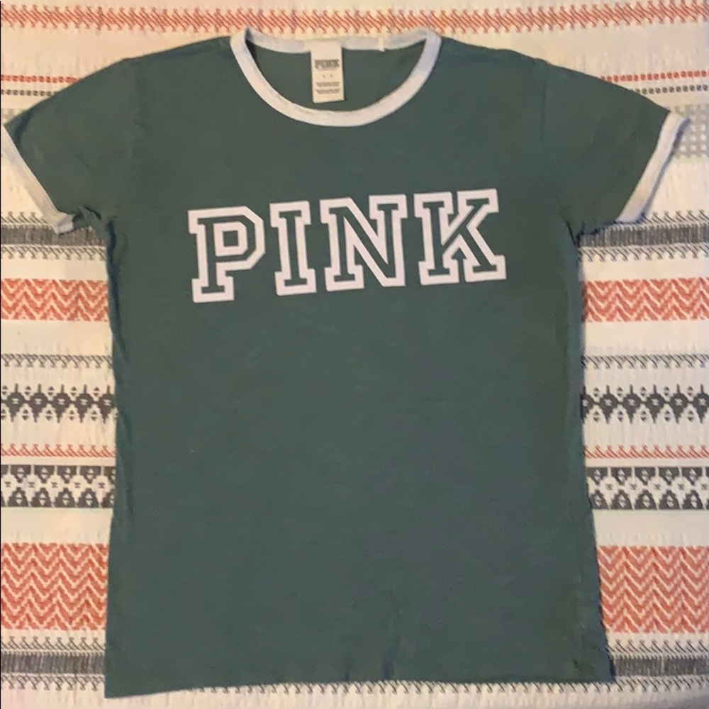 VS PINK green t-shirt